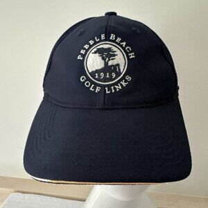 Pebble Beach Golf Links Hat Blue Cap Strap Back Imperial Headwear Embroidered